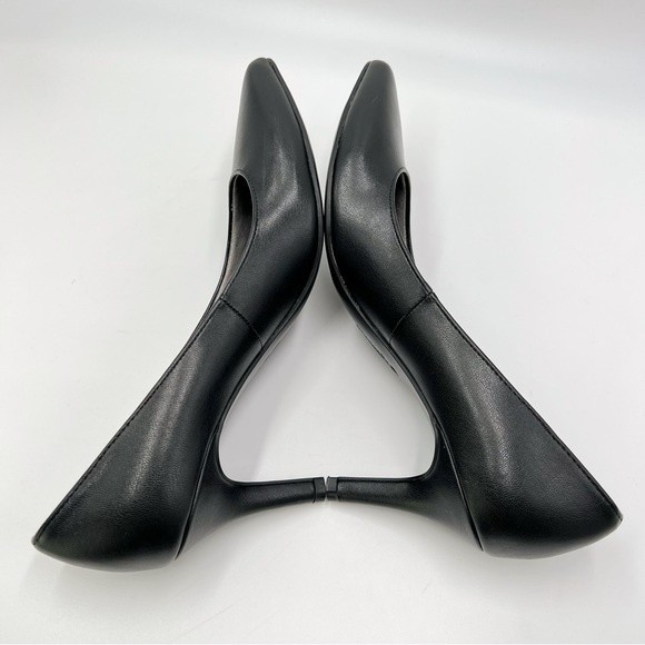 7N 7 N NARROW LifeStride Womens Sevyn Black Faux Leather Point Toe Pumps Heels - Picture 9 of 15
